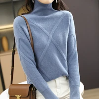 meetmetro 100 wool women sweater turtleneck pullover women knitted sweater solid winter knit tops cashmere sweaters long sleeve