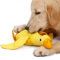 dog treat food dispensing duck dog toy squeak durable plush chew toys for small medium large dog