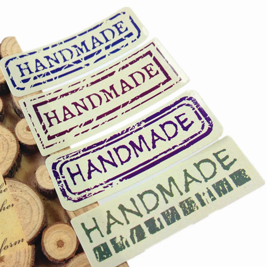 

80PCS/Lot Uppercase Hand Made Seal Sticker Vintage Handmade Gift packaging Label