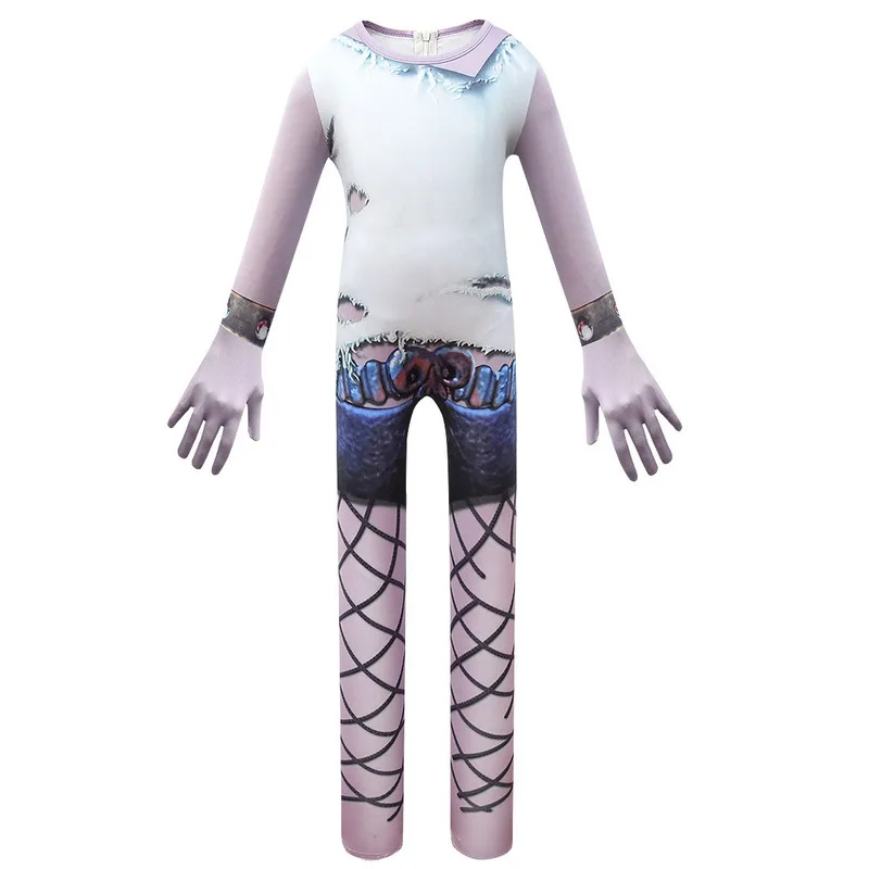 Новинка Облегающий комбинезон для Хэллоуина Маскарадный костюм из 2 предметов