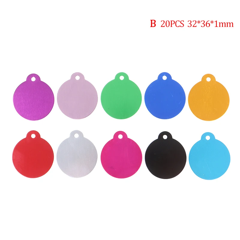 

20pcs Personalized Blank Dog ID Tag Name Tag Phone Pet ID Tag Pet Military Tag Pet Accessories