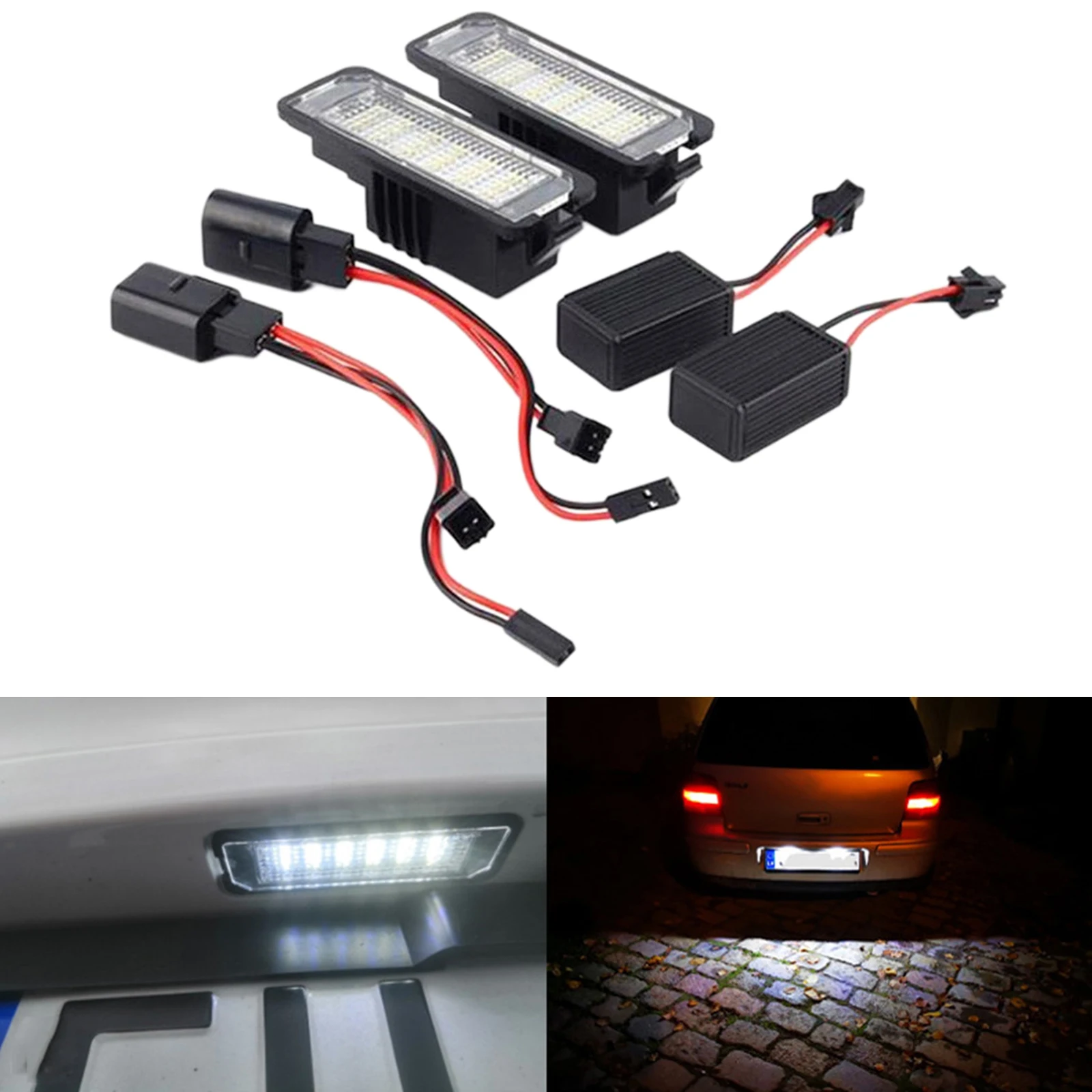 

LED License Number Plate Light Bulb Fits for VW Golf Phaeton CC Eos