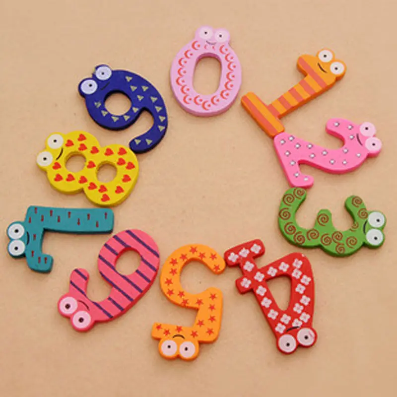 15Pcs/set Wooden Montessori Baby Refrigerator Magnets Figure Stick Child Mathematics Educational Kids Toys for Children Games | Игрушки и