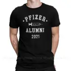 Pfizer Alumni 2021 футболка из хлопка с принтом, Мужская футболка, я привилась, спасибо, наука, реальные футболки для взрослых