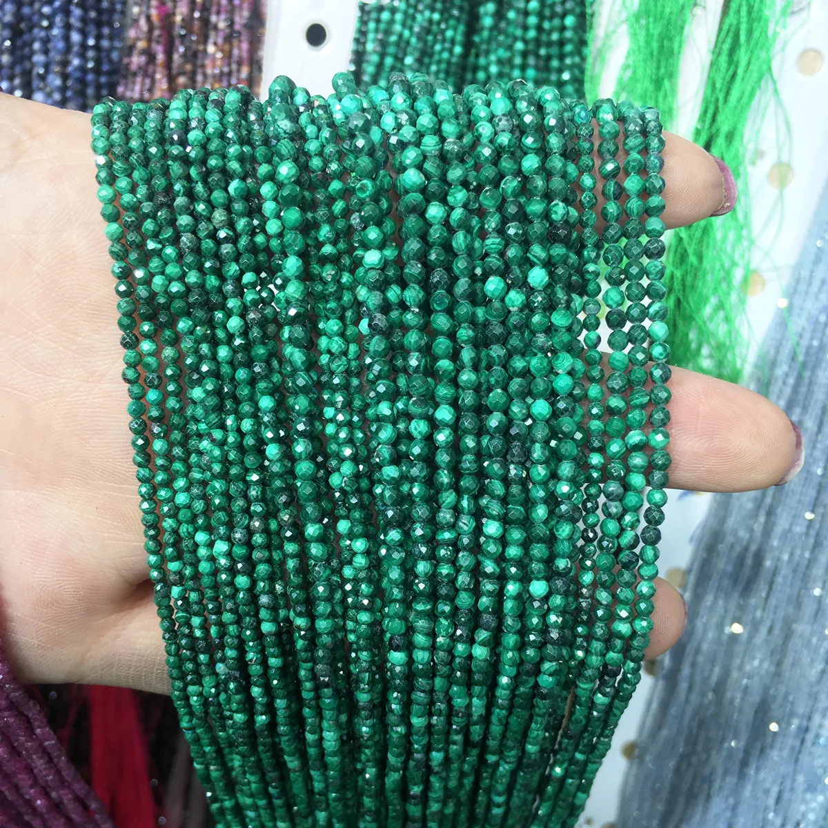 Очаровательные бусины из натурального циркона с отрезанным лицом 2 мм 3 маленькие