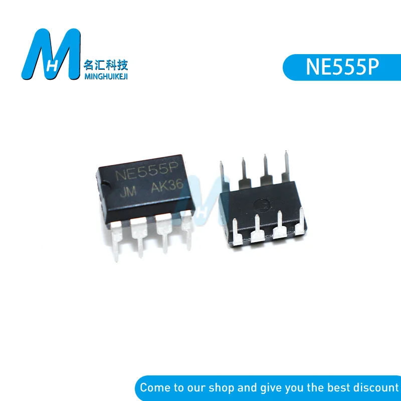 10PCS NE555 NE555P DIP8 NE555N DIP 555 Timers DIP-8 New and original IC Chipset | Integrated Circuits