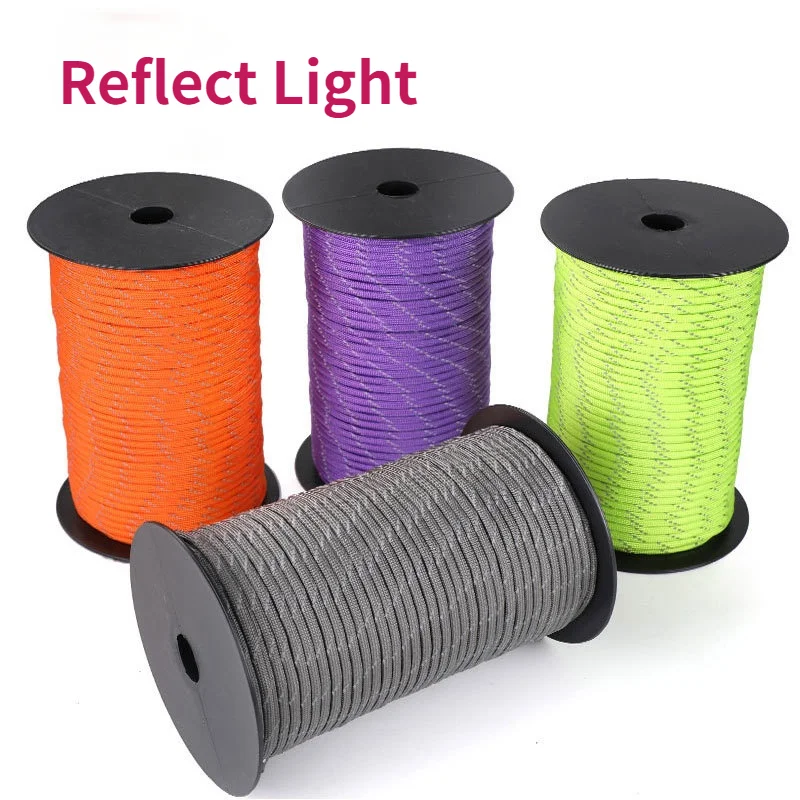 Открытый 7 Паракорд с высокой отражающей способностью парашютный канат