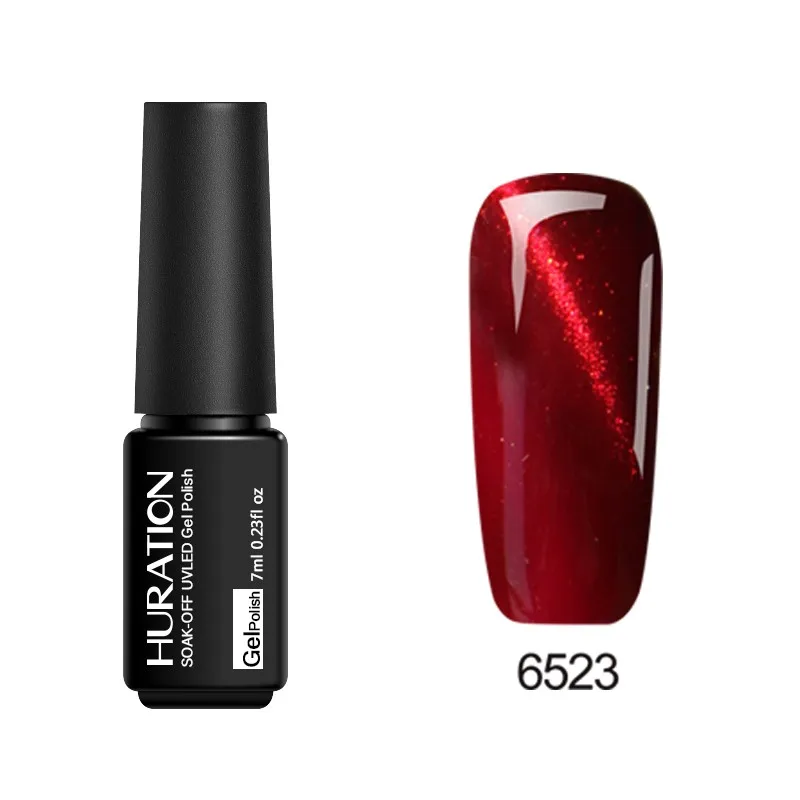 Huration гель для ногтей Красный 3D кошачий глаз пламя лак 6 видов цветов Магнитный