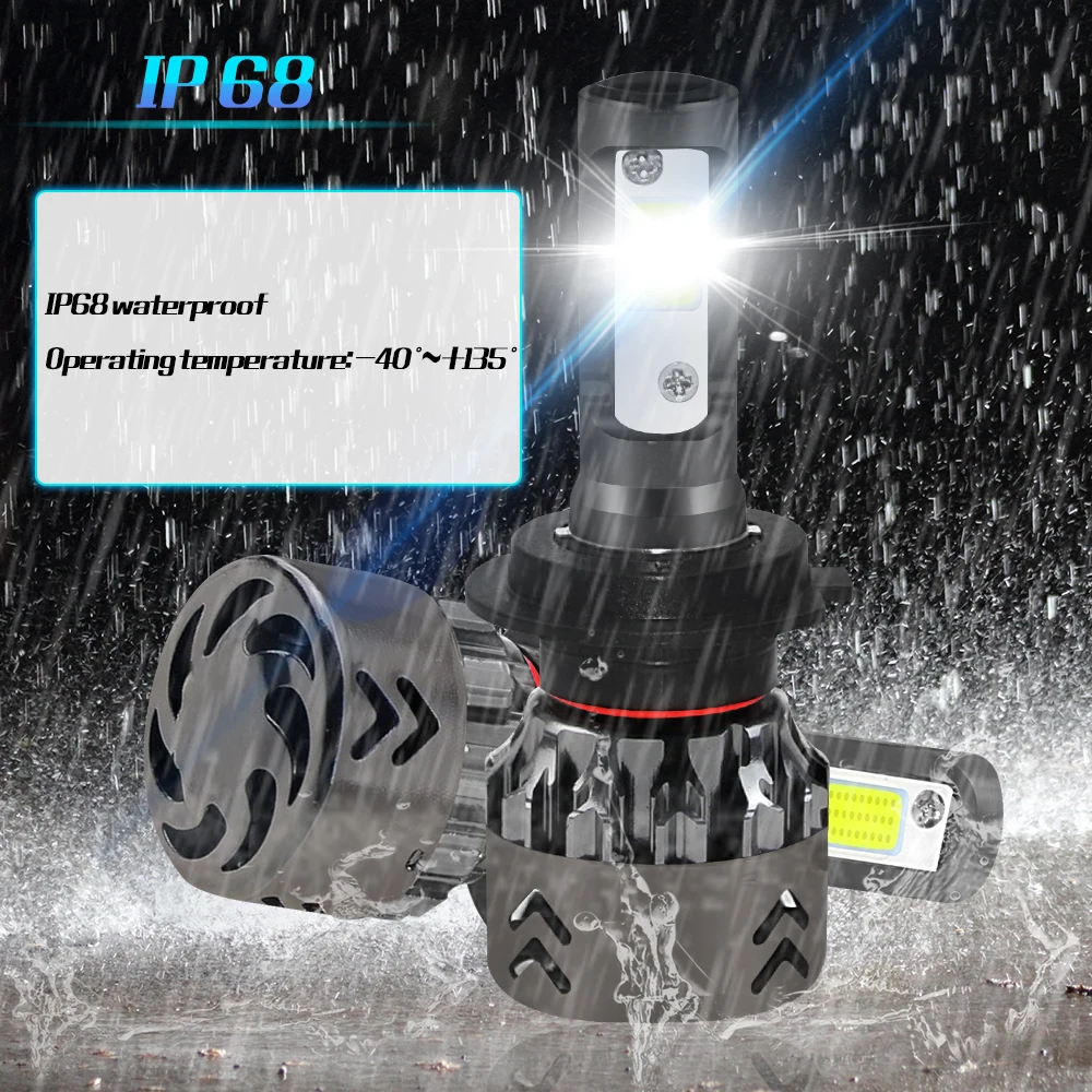 CROSSFOX Автоматический свет H4 LED H7 H11 H1 9005 HB3 9006 HB4 Противотуманная фара Лампа
