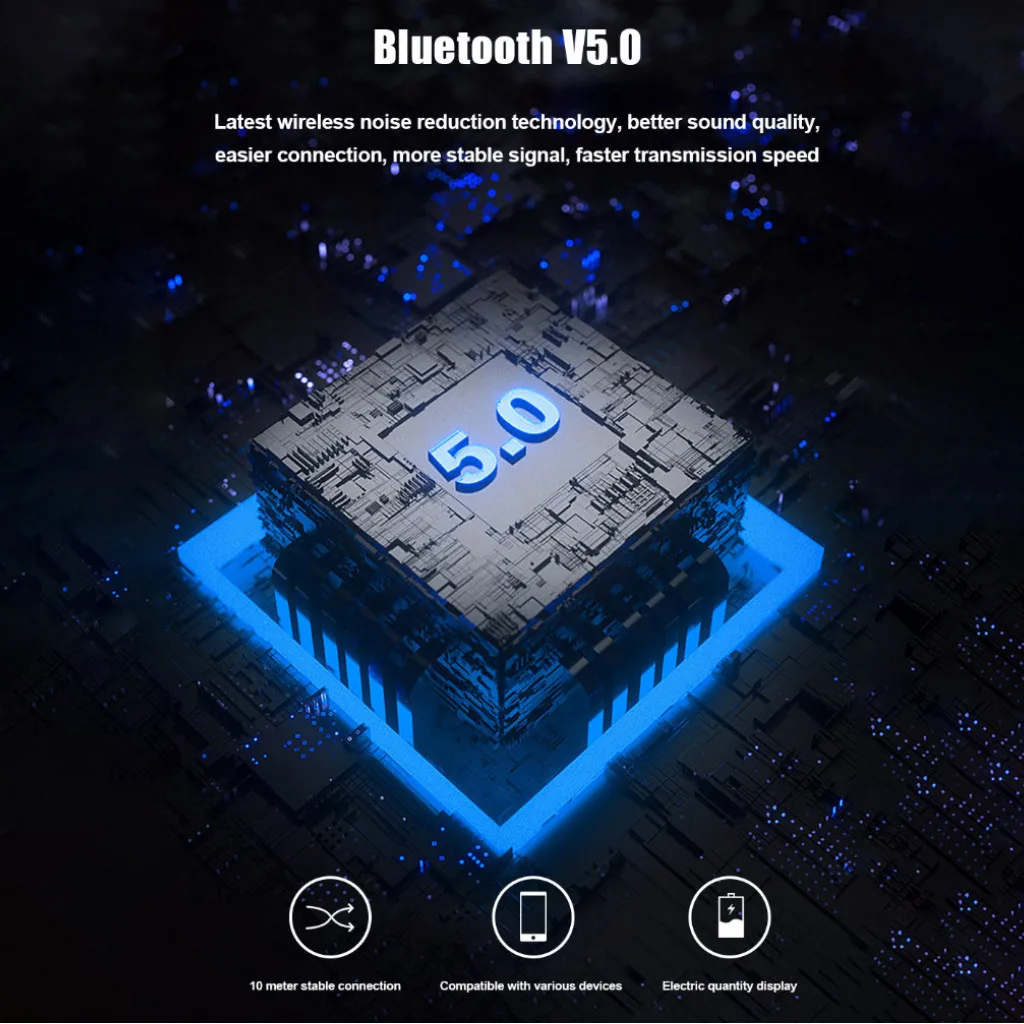 

Earphone With Power Display And Digital Touch F9 Bluetooth 5. Earbuds Twins Wireless Earphones Twins Headset Stereo Headphones