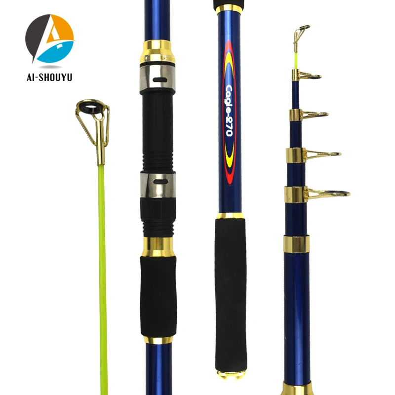 

AI-SHOUYU новая удочка для морской рыбалки 2,4 м/2,7 м/3,0 м/3,6 м/4,5 м, высококачественное спиннинговое Телескопическое удилище для путешествий