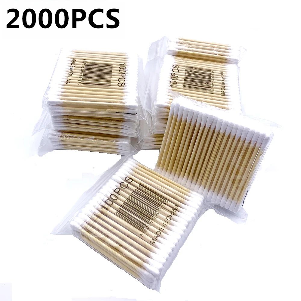 

2000PCS Women Beauty Makeup Cotton Swab Double Head Cotton Buds Make Up Wood Sticks Nose Ears Cleaning Tools Dropshipping