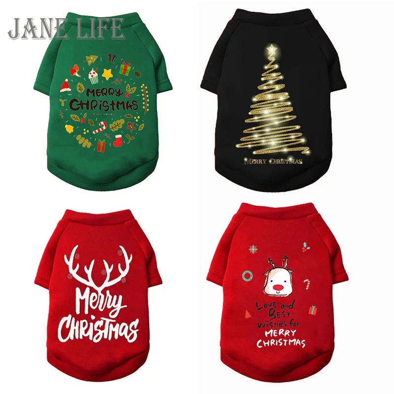 

Christmas Dog Clothes Winter Warm Pet Dog Jacket Coat Puppy Clothing Hoodies For Small Medium Dogs Puppy Yorkshire Outfit XS-2XL