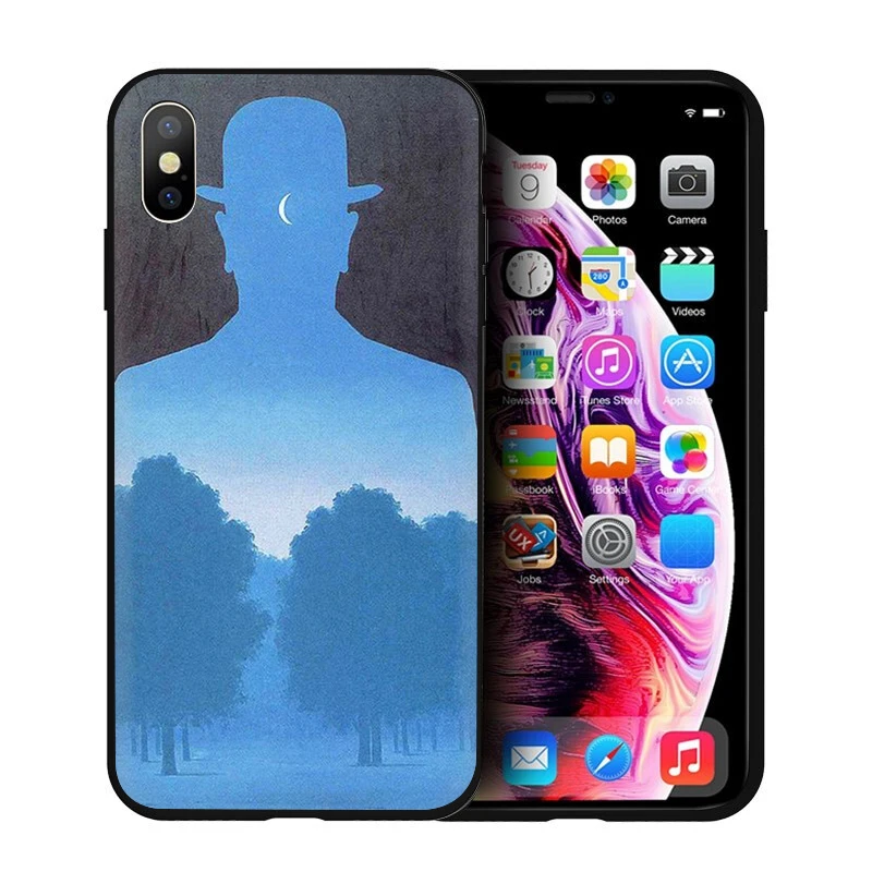 Мягкий силиконовый чехол для телефона EWAU Rene Magritte для iPhone 5 5S SE 6 6s 7 8 plus X XR XS 11 Pro Max - Цвет: B5