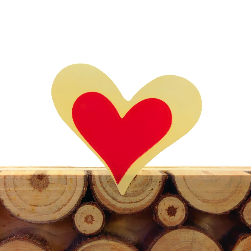 90 шт./лот наклейки для этикеток с красным сердцем рождественских новогодних