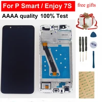 for huawei p smart lcd display for huawei enjoy 7s lcd display fig lx1 fig l21 touch screen digitizer sensor assembly frame