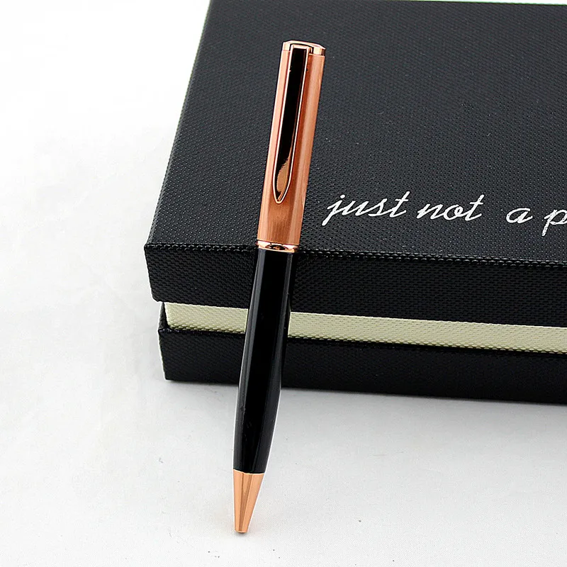 Роскошная металлическая шариковая ручка из розового золота фирменные шариковые