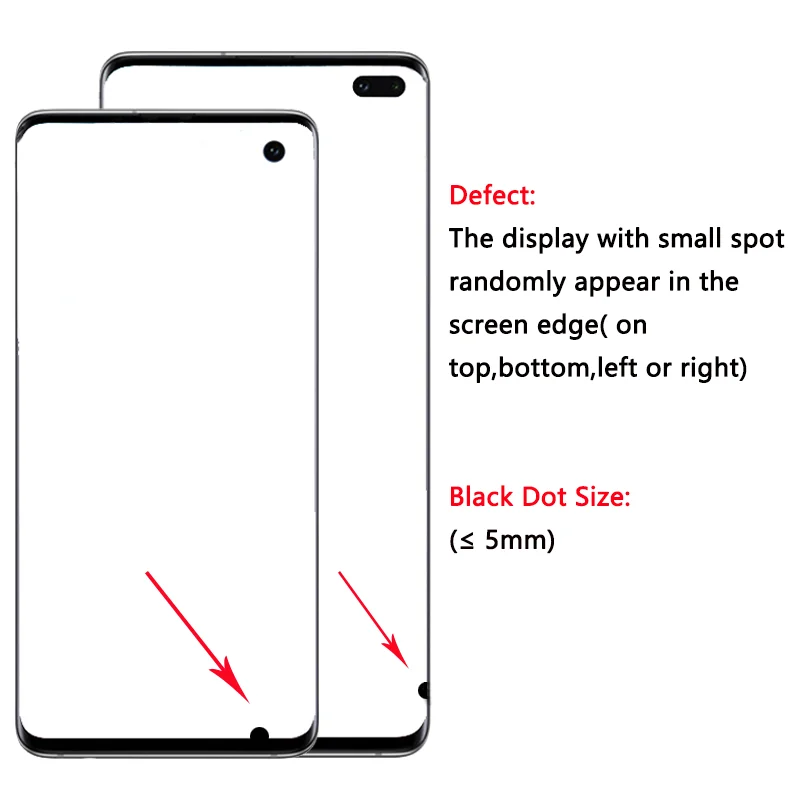 Оригинальный маленький точечный ЖК дисплей для Samsung Galaxy S10 Plus с рамкой SM G975F экран