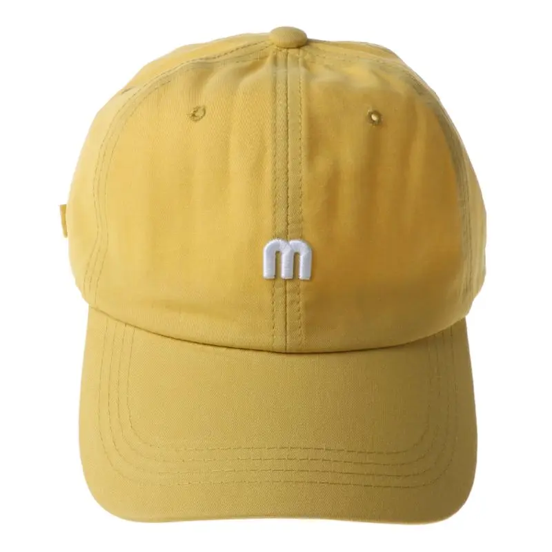 

Unisex Summer Baseball Cap Alphabet Letter Embroidery Solid Color Snapback Hat