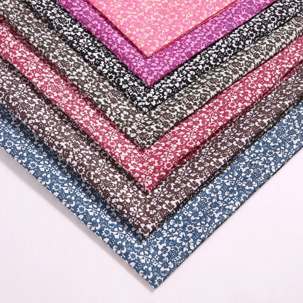 

100*150cm Dark Floral Print Fabric Garment Dress Sewing Fabric By Meter Handmade DIY Sleeve Apron Material