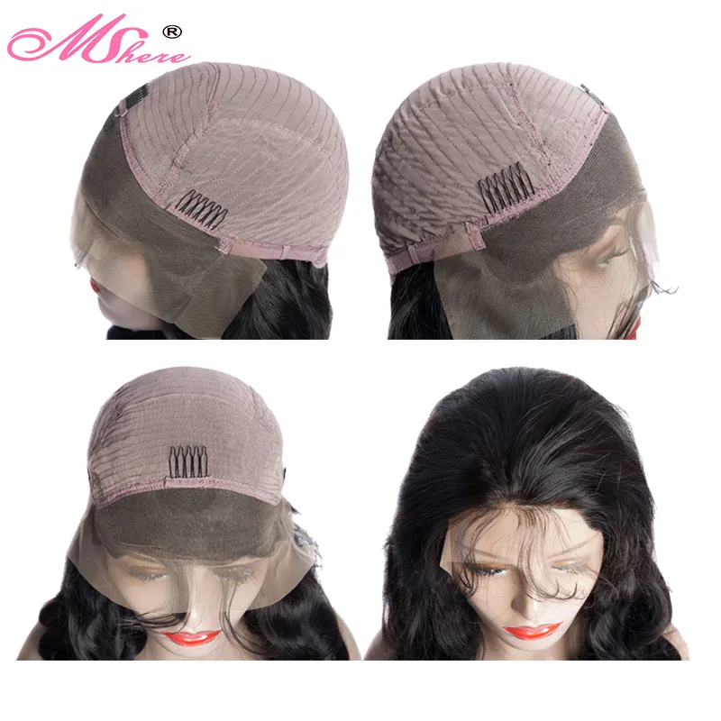 Парики из натуральных волос на кружеве для женщин черный парик волнистых