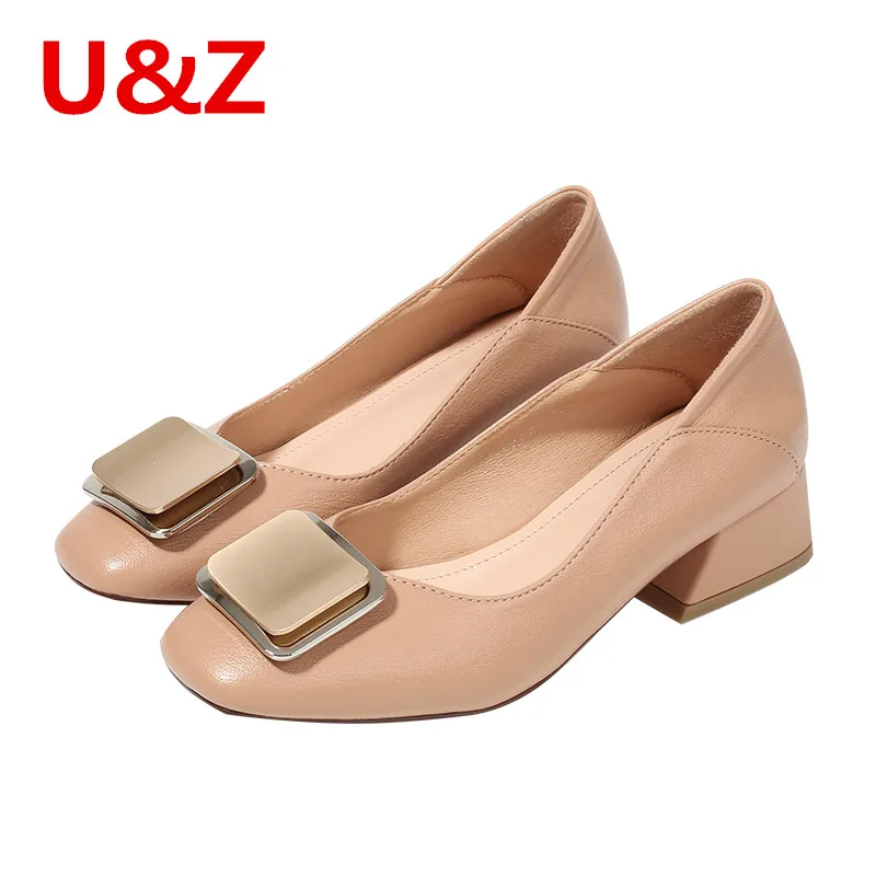 Туфли женские офисные с квадратным носком туфли лодочки на низком квадратном