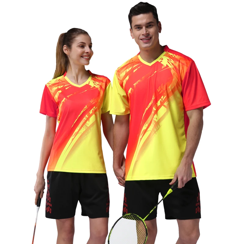 Футболки для бадминтона новые мужские и женские теннисные рубашки футболки