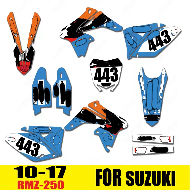 Графический фон с изображением мотоцикла для SUZUKI RMZ 250 RMZ250 RM250Z 2006 2007 2008 2009