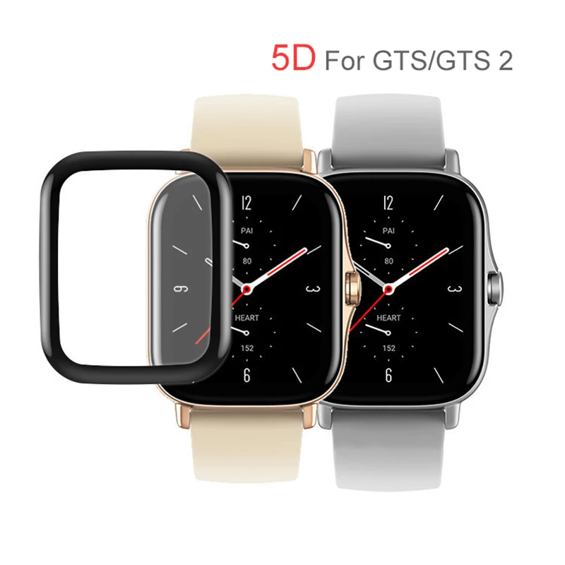 5D Full Cover Screen Protector Film For Xiaomi Huami Amazfit GTS GTS 2 2e mini Smart Watch Protective Guard For Amazfit Bip Pop soft tpu protective film for xiaomi amazfit bip u u pro pop smart watch full screen protector cover for huami pop pop pro band