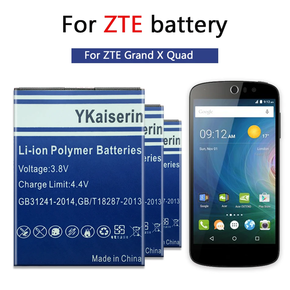 4000 мАч Li3825T43p3h775549 батарея для ZTE GRAND X QUAD V987 U935 V967 N9810 N9101 телефон новый продукт +