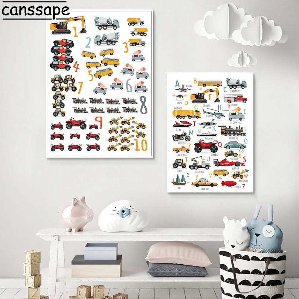 Мультяшная игрушка плакат с алфавитом картина цифрами буквами обучение печать