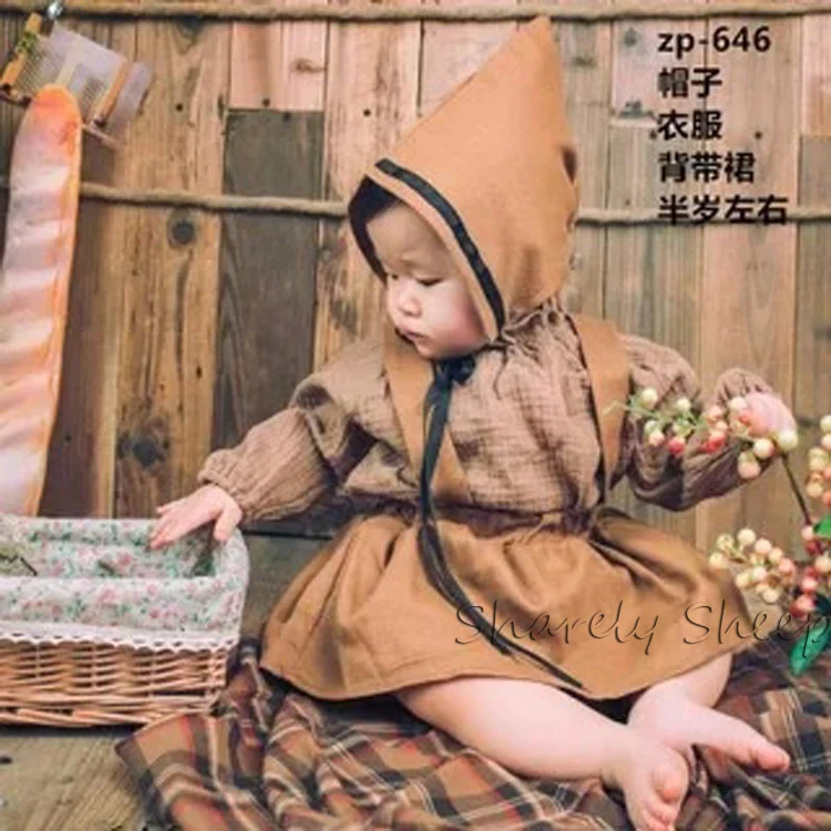 Baby Boy Girl Photo Shoot Hat+Pant Sets Clothes Infant Photography Cartoon Costume Birthday Party Wear Kids Photo Props