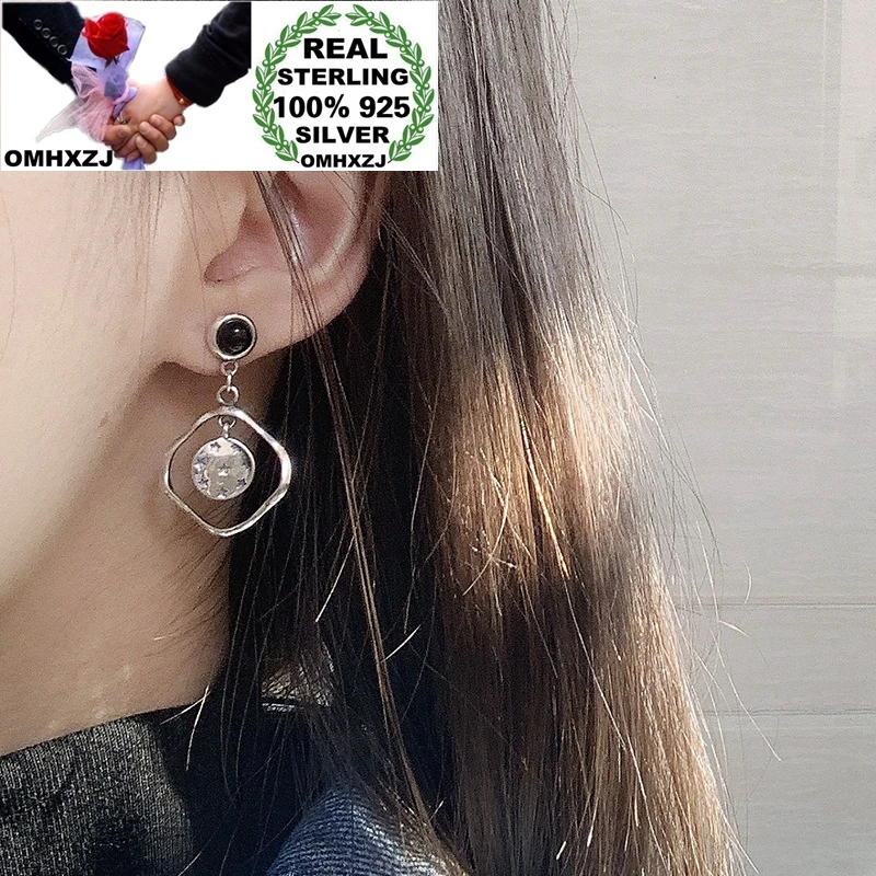 

OMHXZJ оптовая продажа HE20 европейские модные женские вечерние серьги-гвоздики на день рождения в винтажном стиле с геометрическим рисунком из...