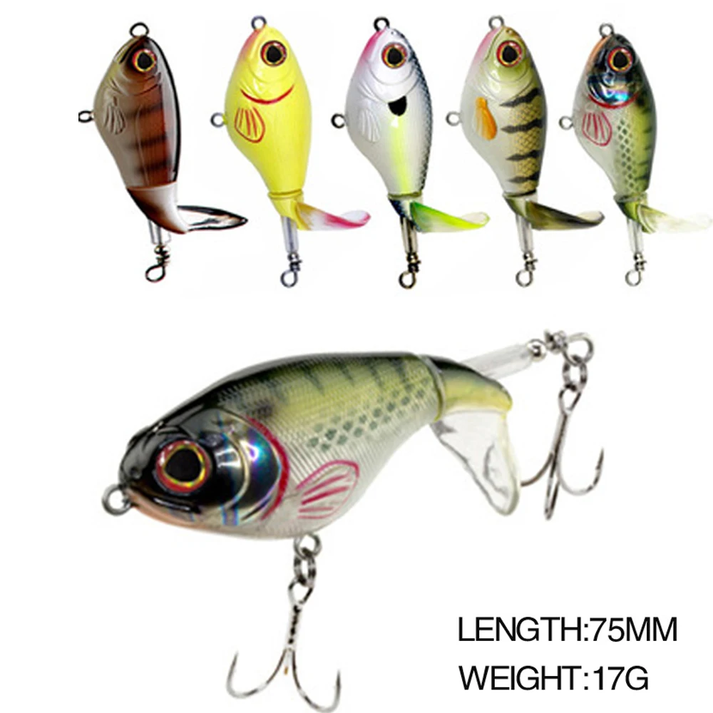 

2021 new Whopper Popper hard pencil lure with unique rotatable soft tail 75cm 17g artificial bait fishing lure