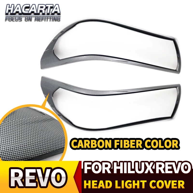 Насветильник ДКИ на передние фары из углеродного волокна для Toyota HILUX REVO 2015-2018