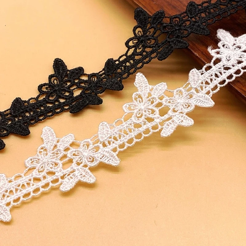 

1 Yard Polyester Barcode 3cm Clavicle Chain Hand-embroidered DIY Water-soluble Lace