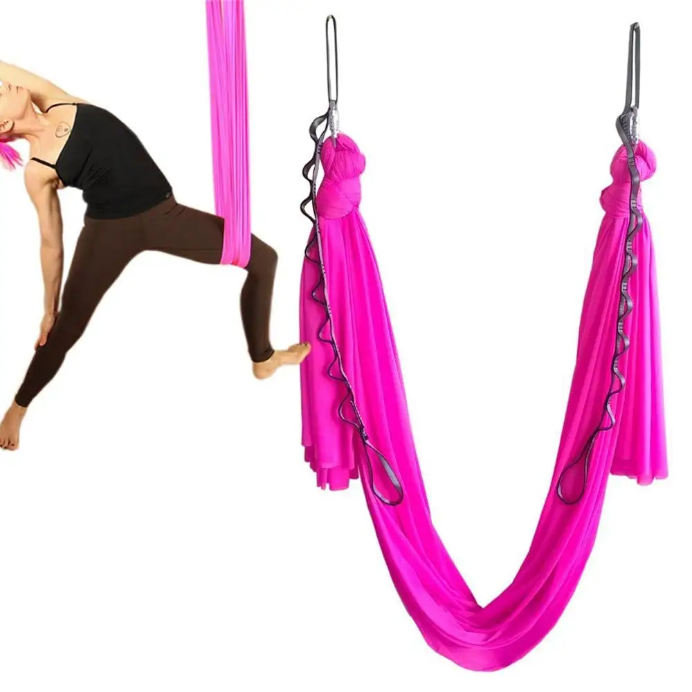 

Full Set Anti-gravity Aerial Yoga Hammock Fabric Fly Swing Trapeze Yoga Inversion Exercises Device Home GYM Hanging Belt Device