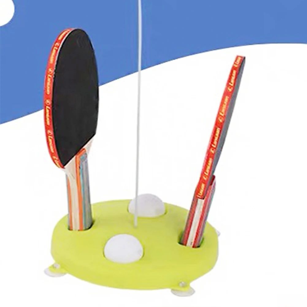 

Leisure Sports Soft Shaft Pong Table Tennis Trainer Beginner Training Adjustable With Racket Equipment Fixed Rebound