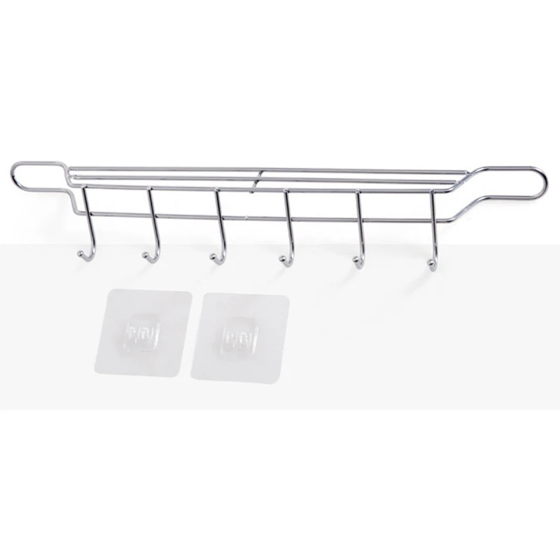 Железные настенные 6 крючков посуда держатель инструмент резак Висячие рельсы