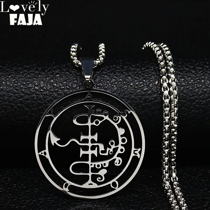 2021 модные Sigeal Sigil De Lucifer из нержавеющей стали ожерелье с подвеской сатана