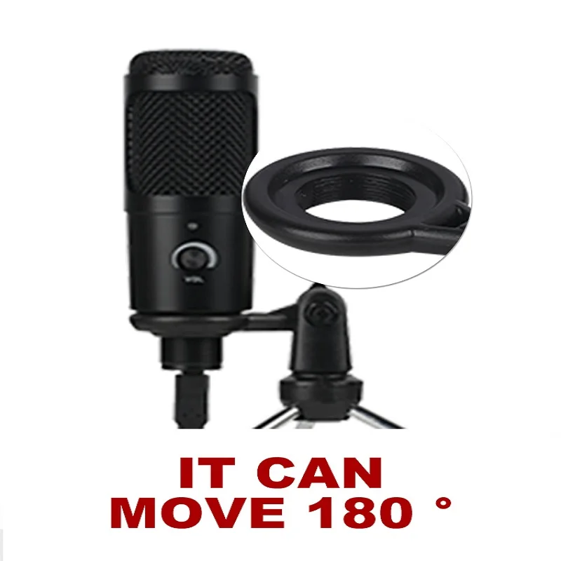 BM800 запись RGB конденсаторный микрофон для iPhone Android ноутбук компьютер