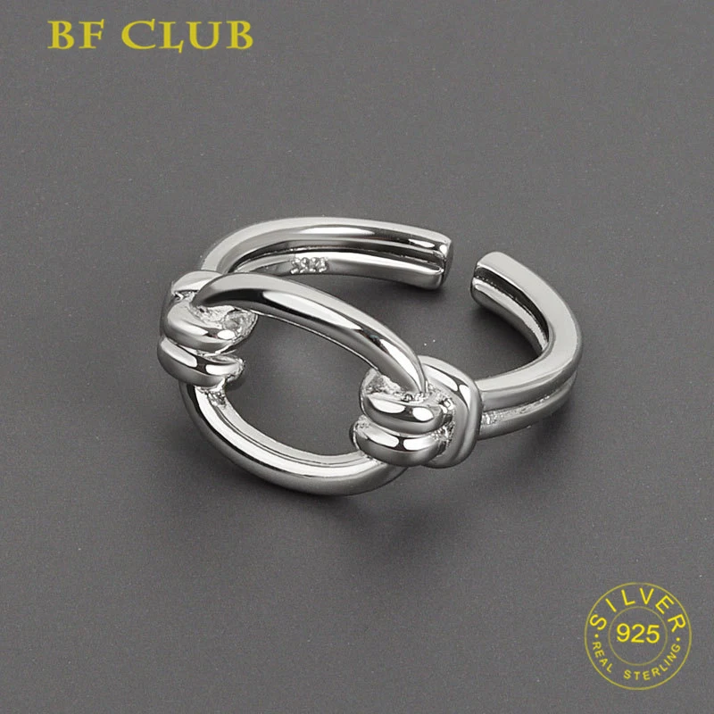 

2022 New 925 Sterling Silver Rings for Women Hollow Men Trendy Creative Design Irregular Adjustable Party Jewelry