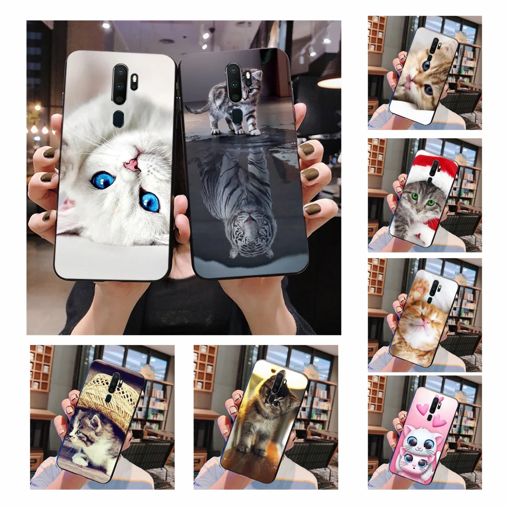 NBDRUICAI милый Pet Cat TPU черный чехол для телефона Корпус Oppo A5 A9 2020 A11x A71 A73S A1K | Мобильные