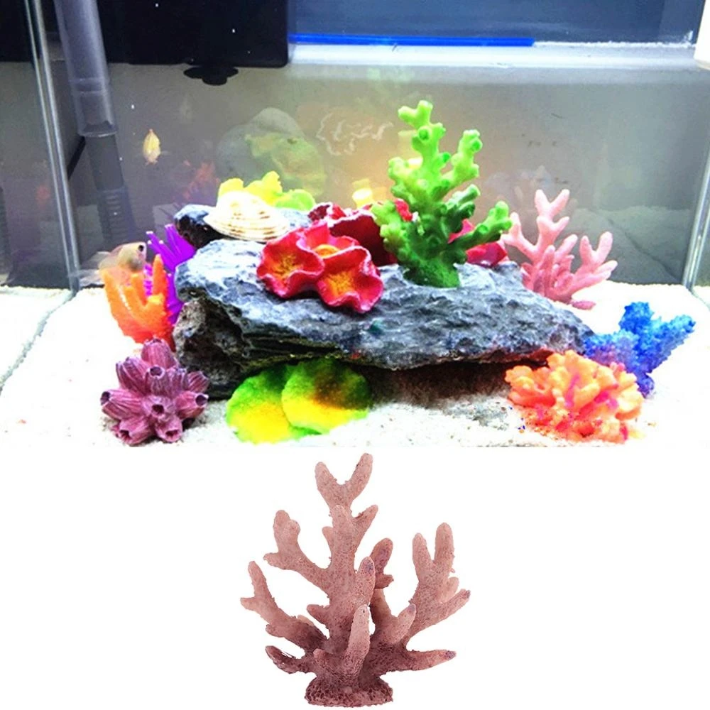 Fish 2016 светильник розовый искусственный яркий коралловый аквариумный украшение