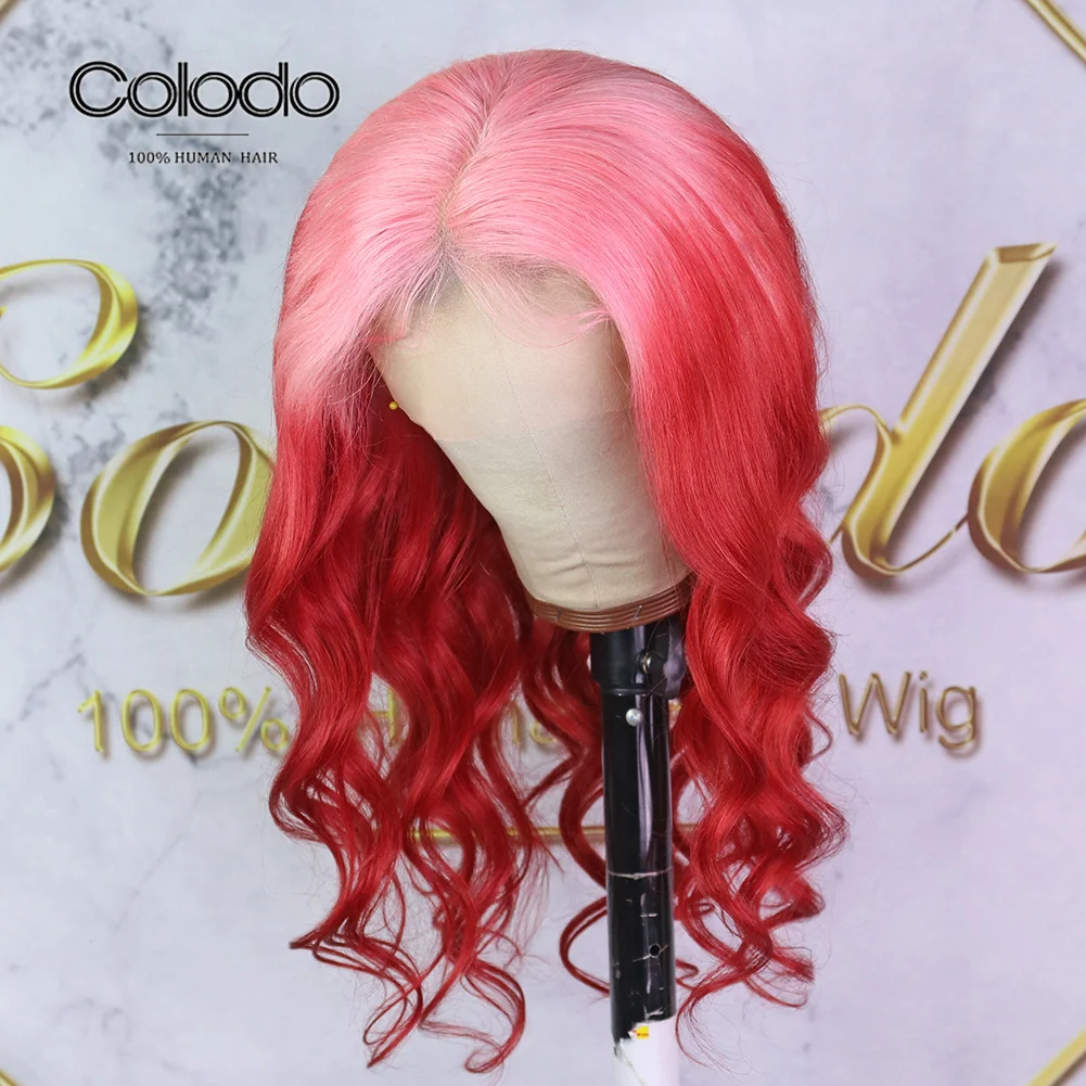 Цветной бразильский парик на сетке спереди с детскими волосами неповрежденные