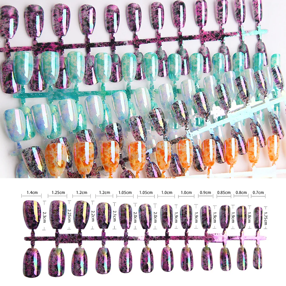 24 шт нейтральные цветные акриловые ногти квадратные наконечники шармы для