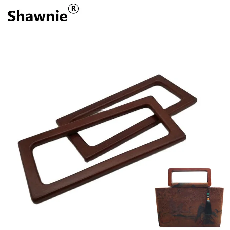 Новая Заводская поставка 20 Х9 см, Новая Коричневая прямоугольная деревянная ручка из массива дерева, аксессуары «сделай сам» для сумок, деревянная вешалка для кошелька Obag