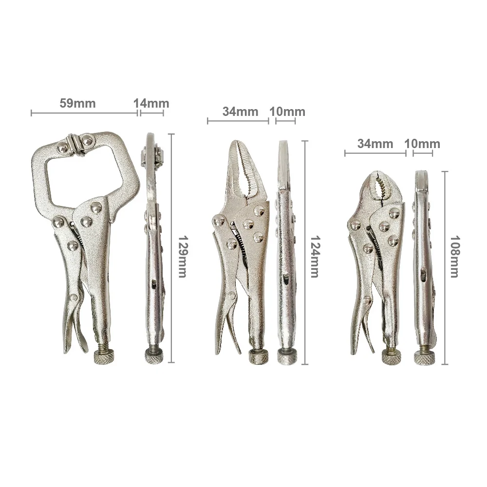 3 шт. мини фиксирующие плоскогубцы тисков 5 дюймов длинные прямые волосы 4 Дюйма