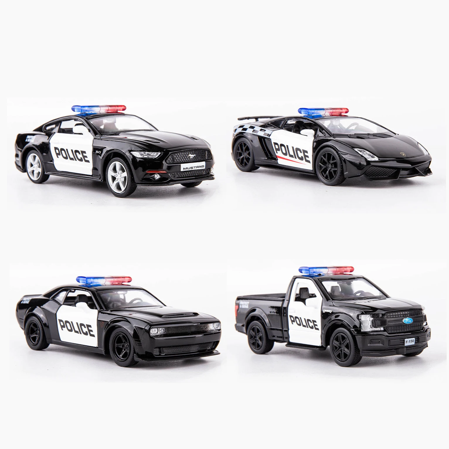 1:36 ламбор Dodge Ford Mustang f150 пикап полицейский автомобиль из сплава детская игрушка