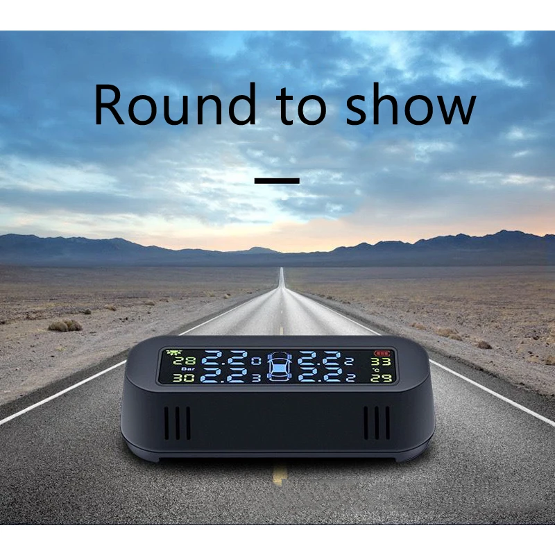 Solar TPMS Car intelligent Tire Pressure Alarm Monitor System Tyre Sensor Temperature Alert Concealed tire pressure monitoring | Автомобили